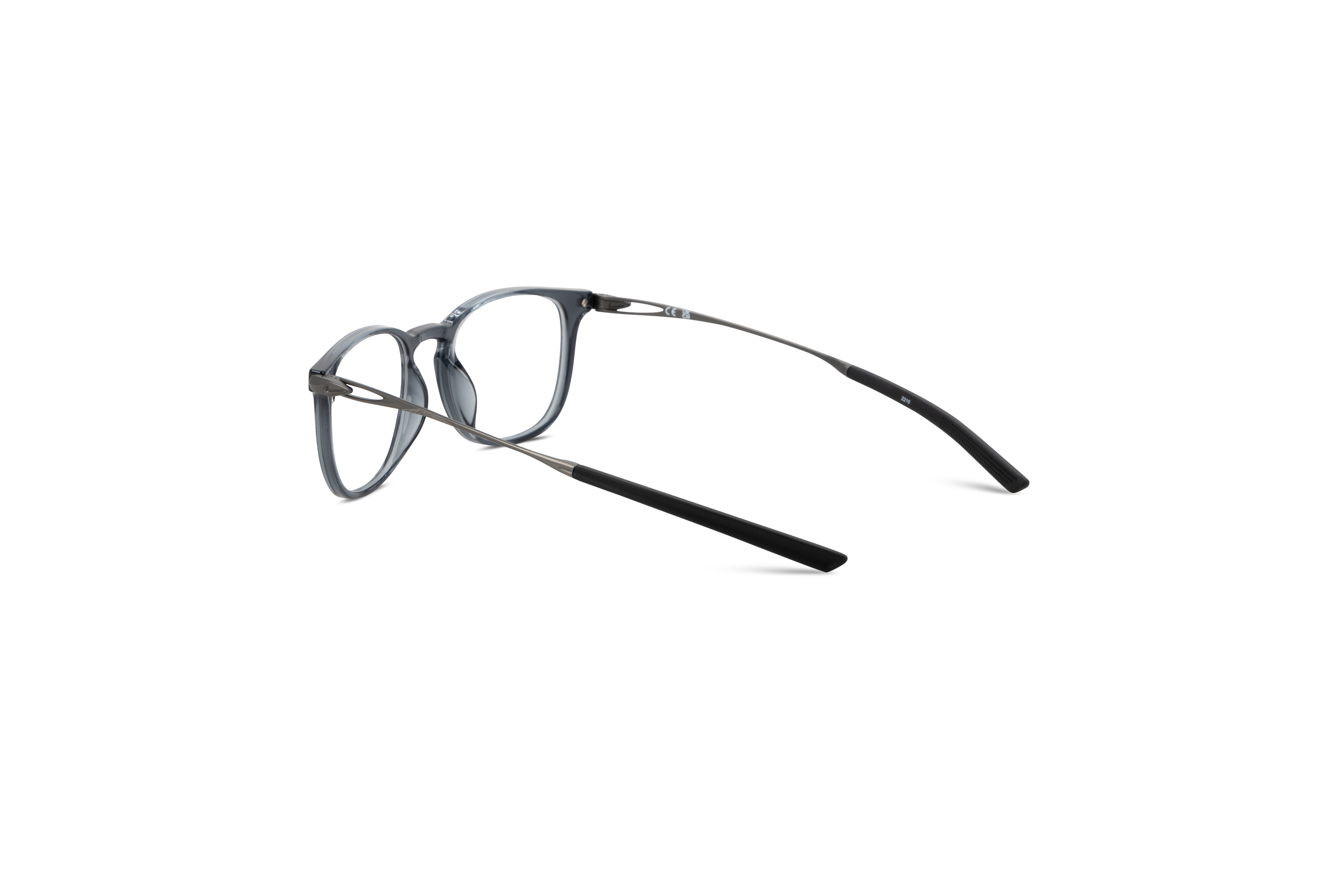 Die Brille Nike 7151 in Grau mit Innenansicht.