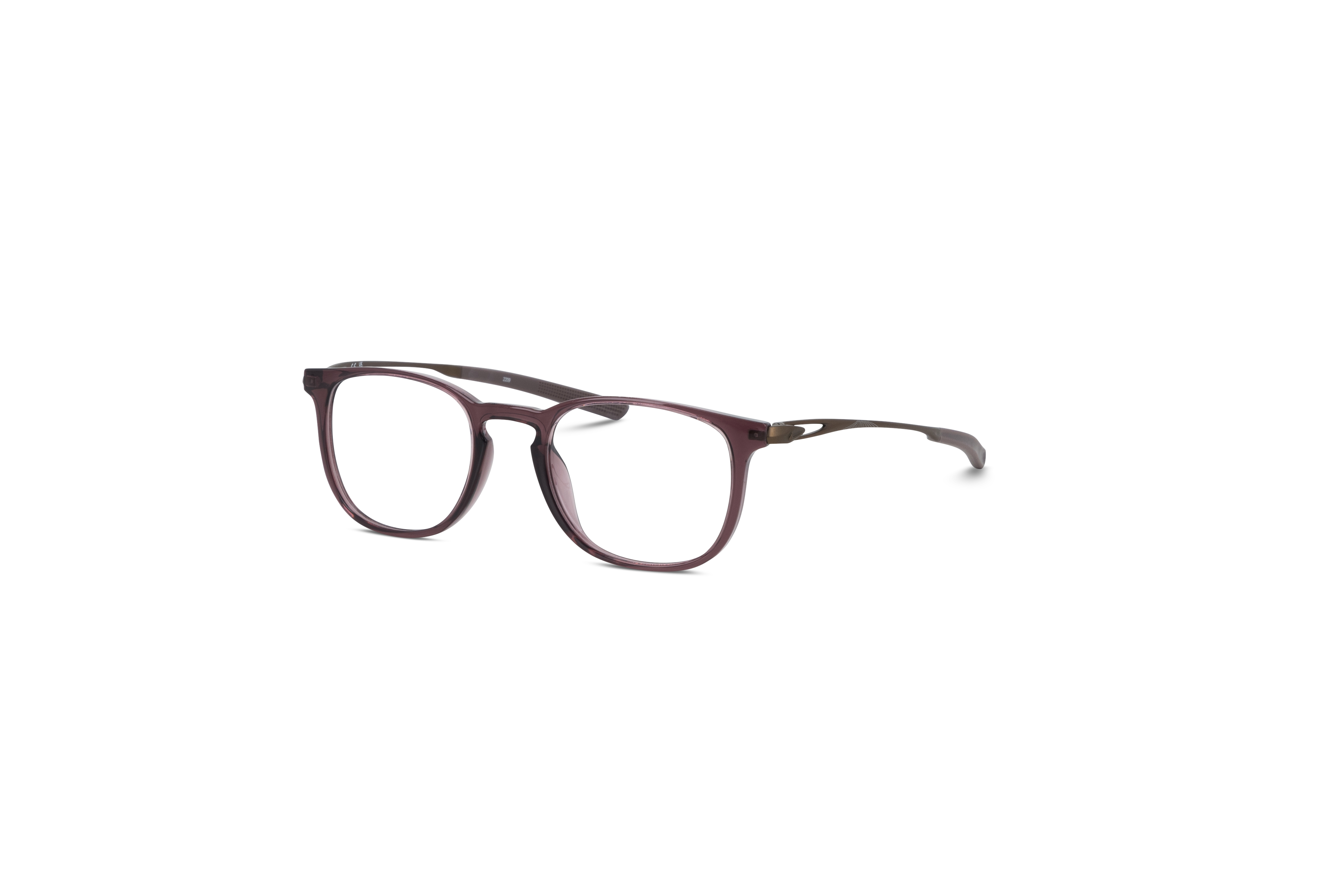 45° Ansicht der Brille Nike 7151 in Rot auf weißem Hintergrund.