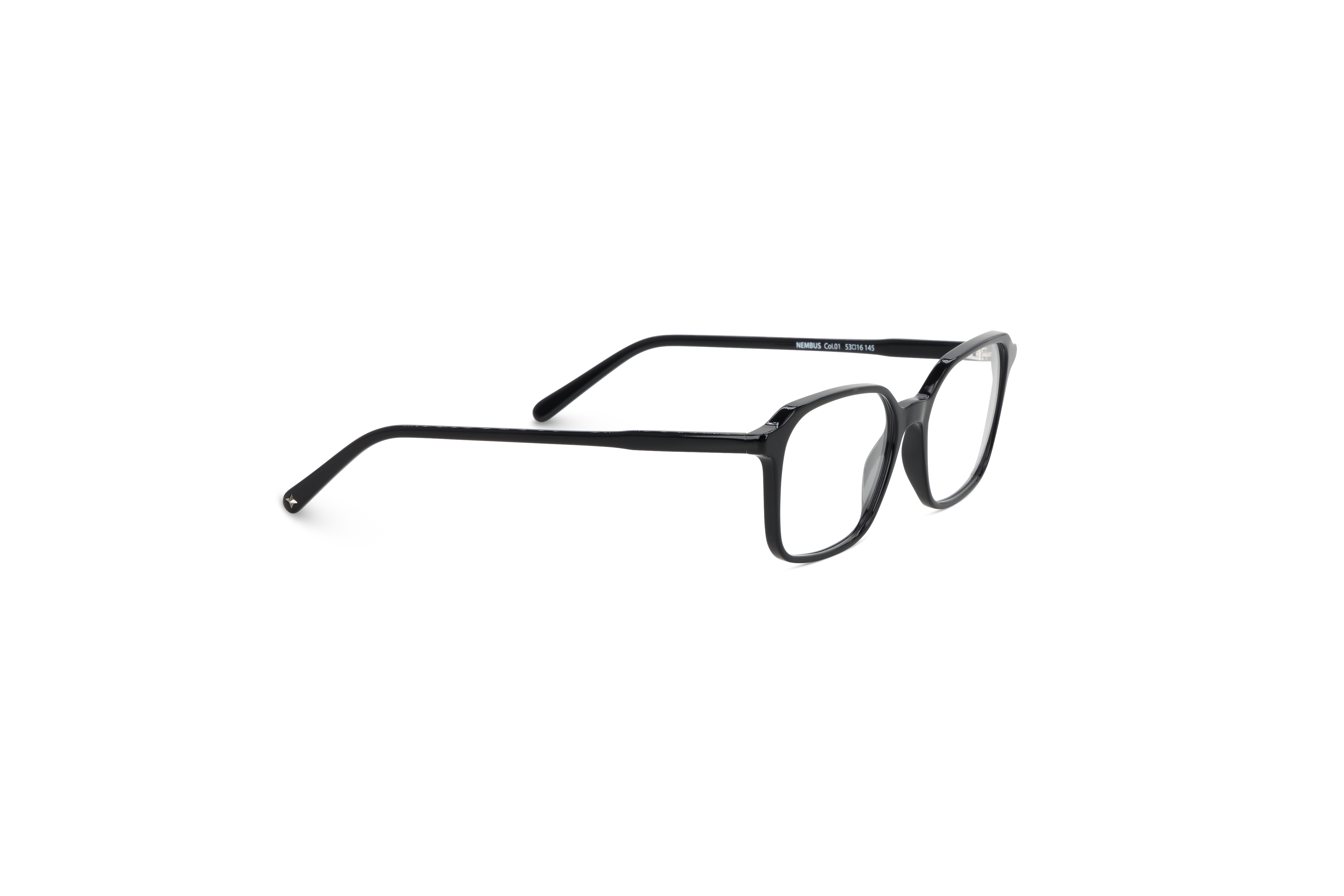 Die Brille KIND Nembus in Schwarz mit Seitenansicht.