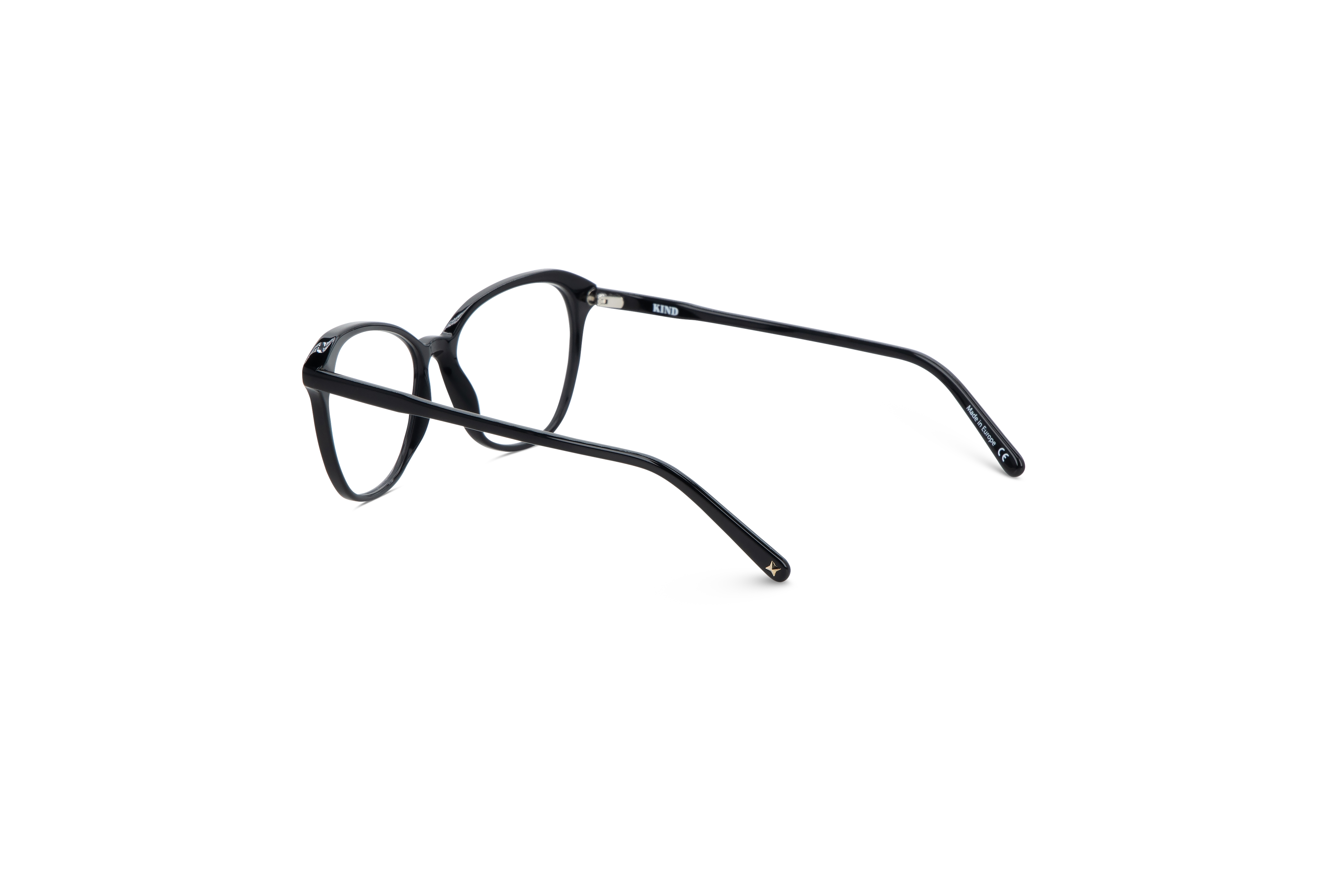 Die Brille KIND Amalthea in Schwarz mit Innenansicht.