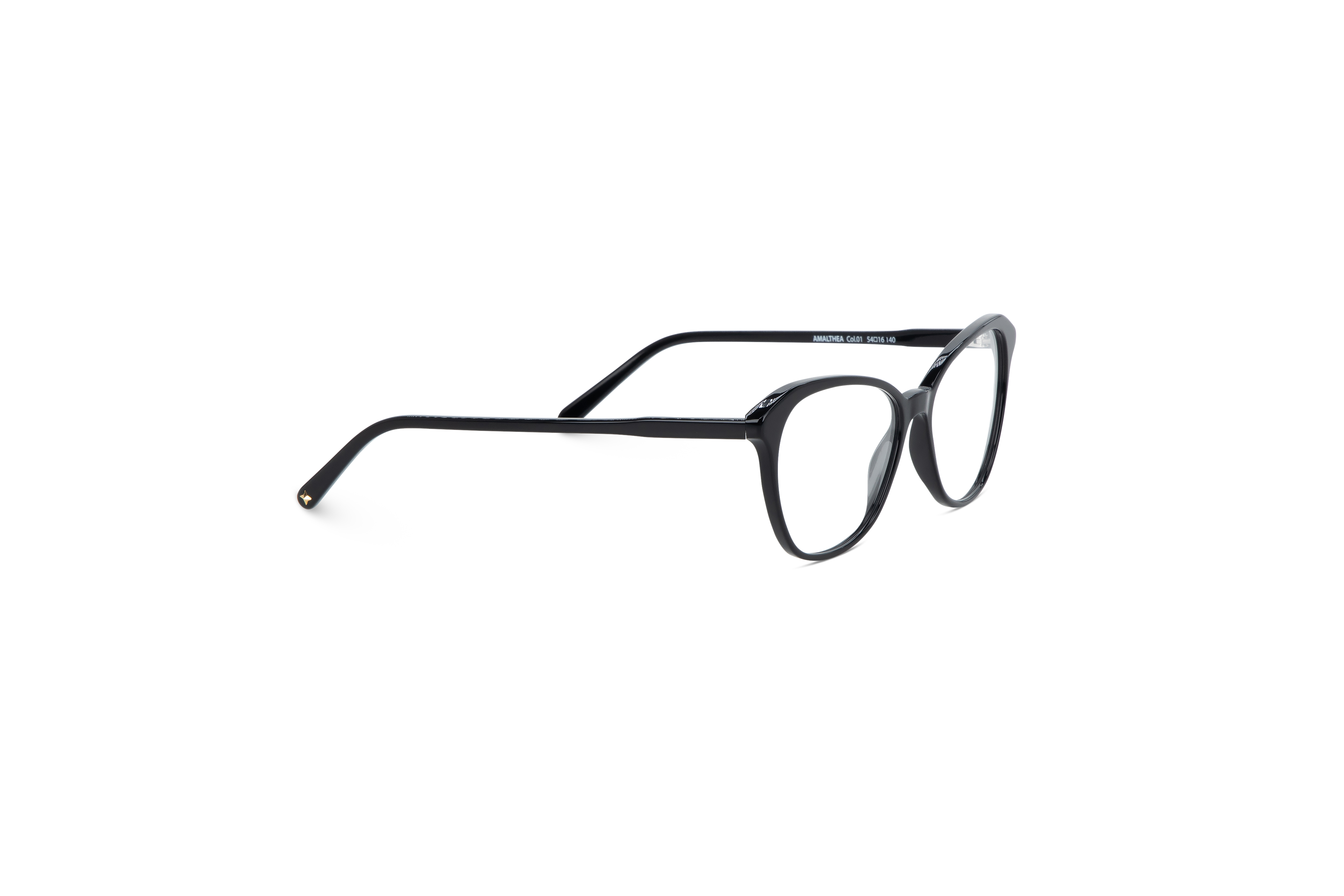 Die Brille KIND Amalthea in Schwarz mit Seitenansicht.